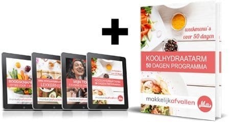 Koolhydraatarm 50 dagen programma met bonussen