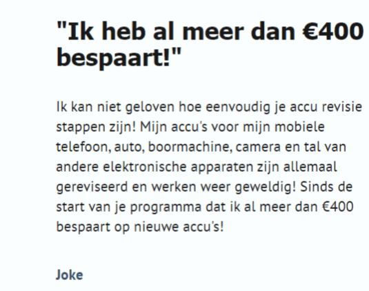 accu revisie programma ervaringen 2