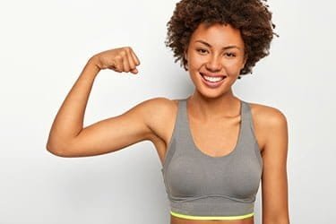 fitness vrouw droogtrainen