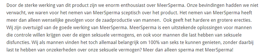 MeerSperma pillen